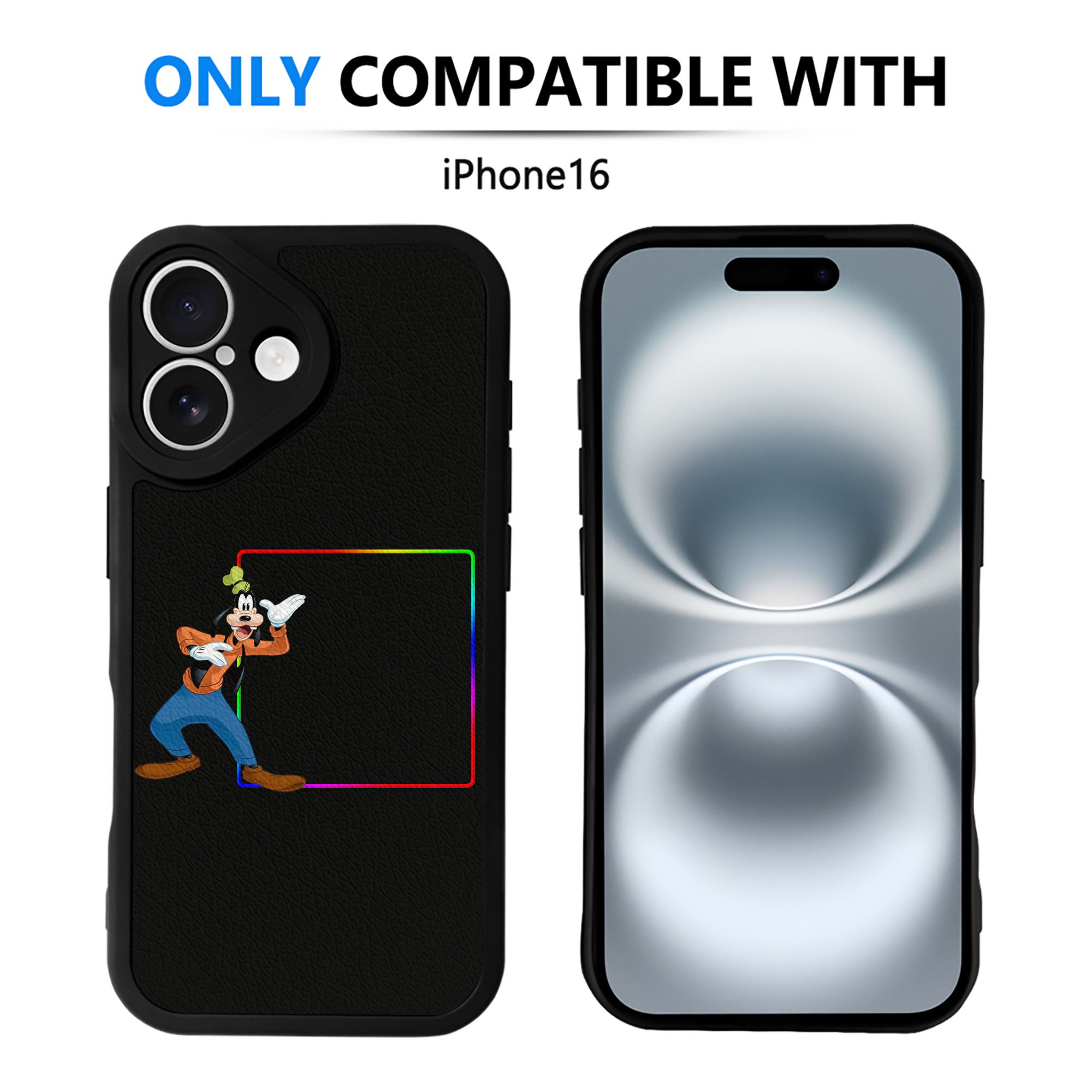 （画像用） ミッキーマウス Mickey Mouse 【iPhone 16シリーズ対応】シリコンスマホケース（レザー調） 材質：シリコン